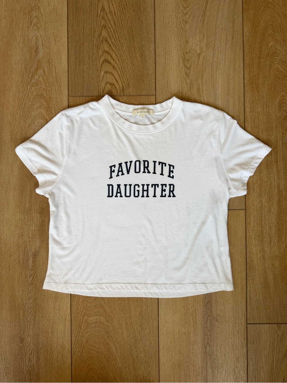 Favorite Daughter White Logo Graphic T-Shirt Medium